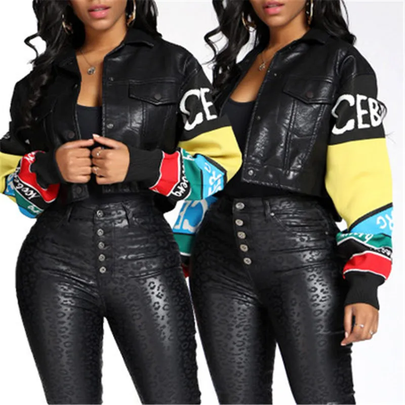 

European and American leather jacket winter spring ladies plus suede leather jacket women short coat, Customized color