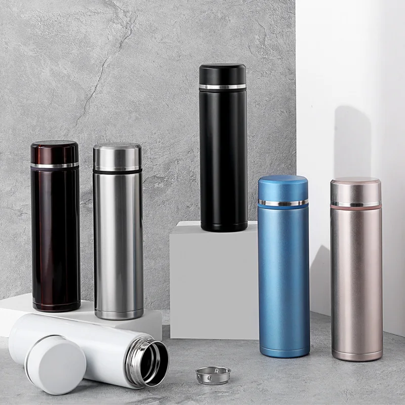 

Double Wall Stainless Steel Vacuum Flask Insulated Thermos Bottle, Black, blue, rose gold, silver, white