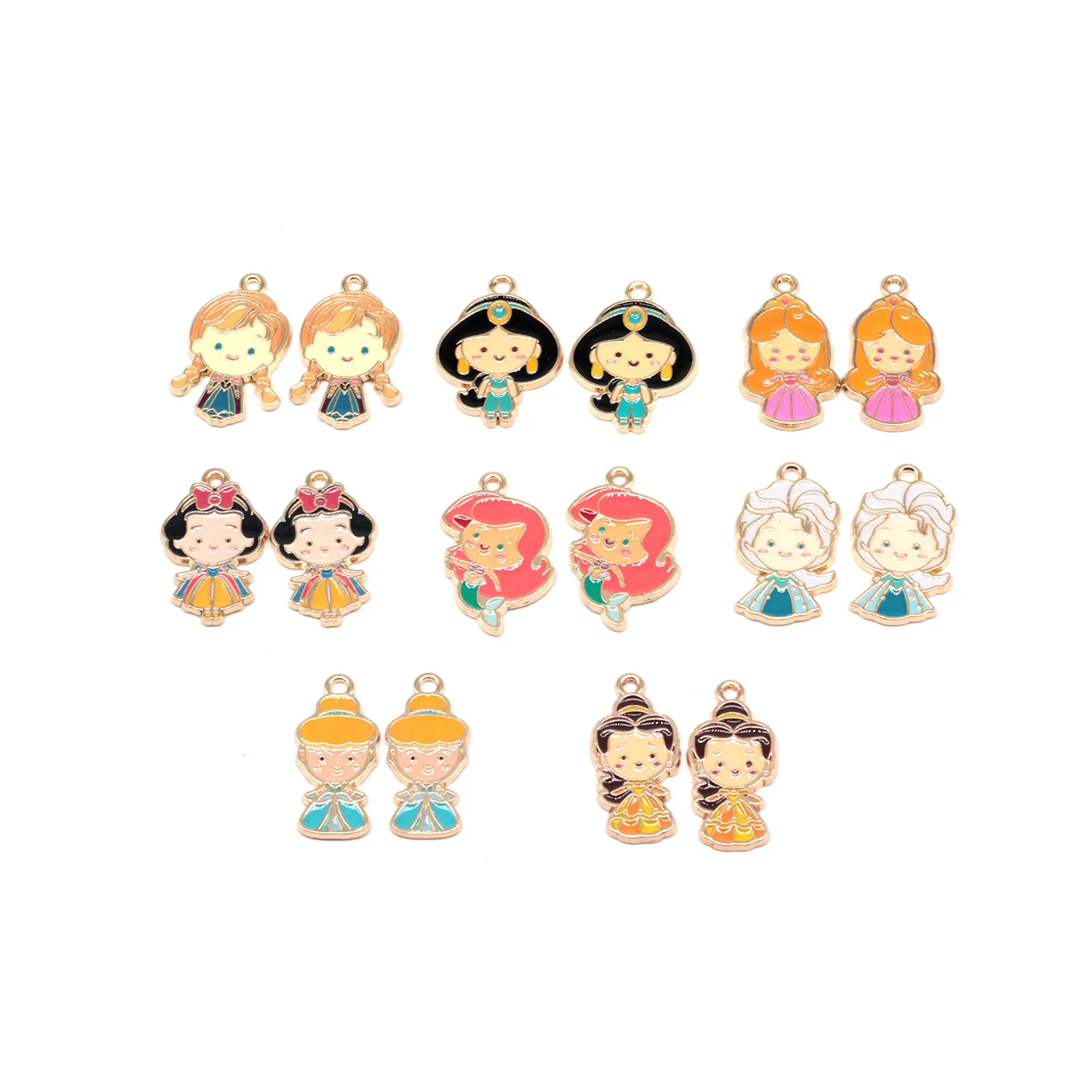 

XuQian Wholesale Cartoon Princess Charms Pendant for Jewelry Making