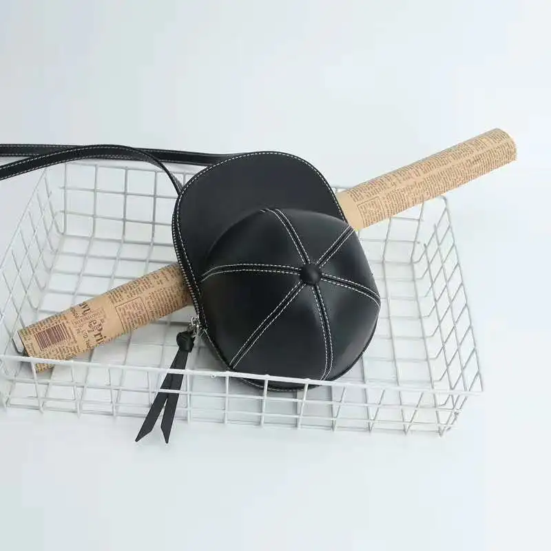 

2020 summer new mini cute leather hat bag Korean fashion shoulder small round bag, Various