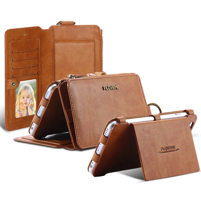 

For iPhone XS Max XR X 8 7 6S plus Luxury Business Leather Wallet Phone Bag Cover Cases For samsung S10 plus e S9 note 9, 6 colors