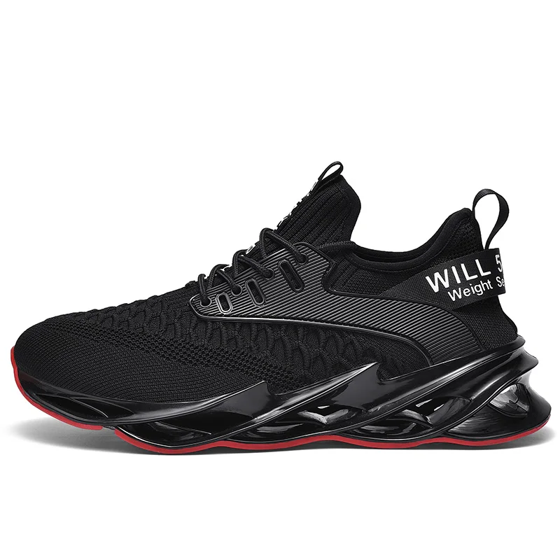 

Breathable Lightweight Running Shoes Casual Blade Bottom Sports Shoes Durable Casual Sneakers for men, White, green, black, wheat
