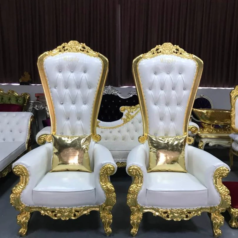 

Kingshadow Gold color department hair salon furniture foot bath throne luxury princess chair, Customized