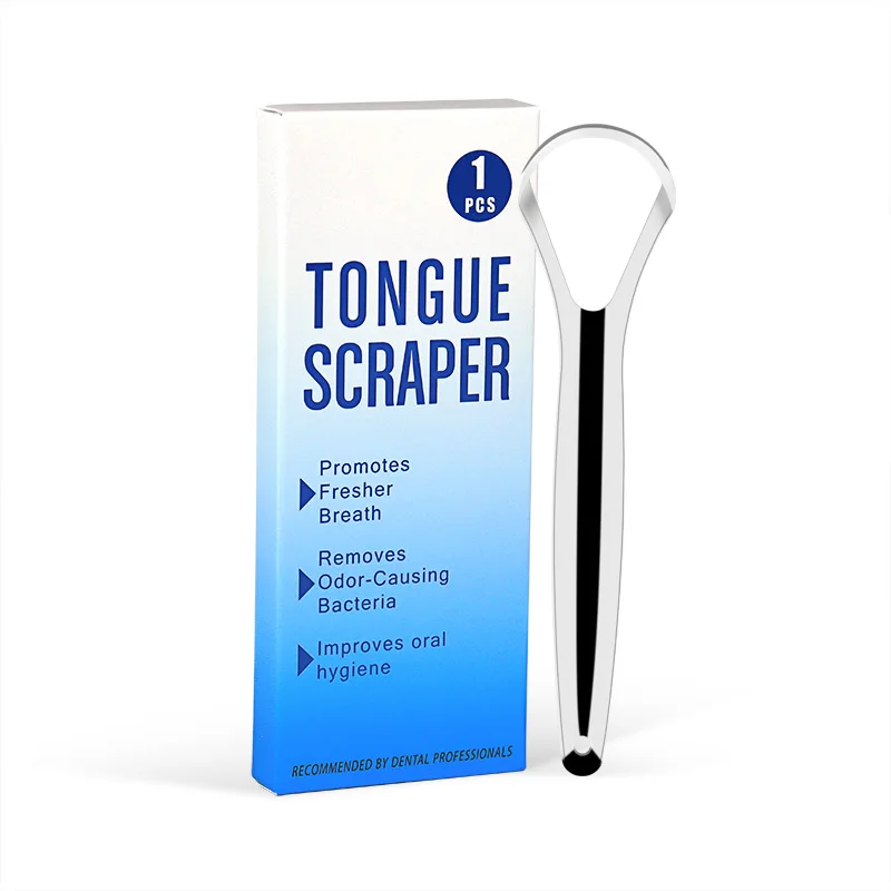 

Wholesale Private Label Stainless Steel Metal Customize Tongue Cleaner Scraper