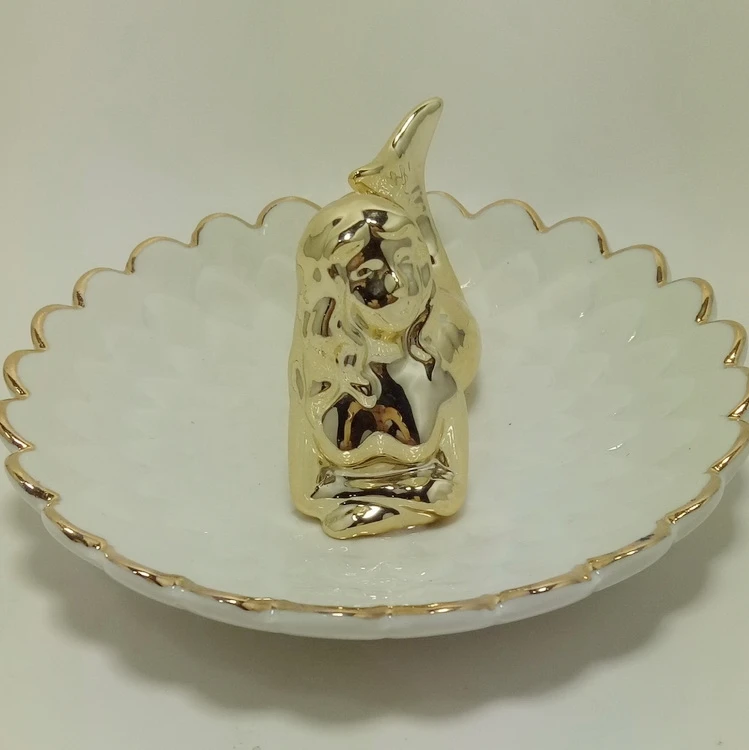 

Animal Shape Ceramic Plate/stoneware Trinket Tray/small Jewelry Dish