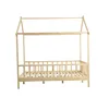 Kids children house bed solid wood pine natural size colour customized on the floor