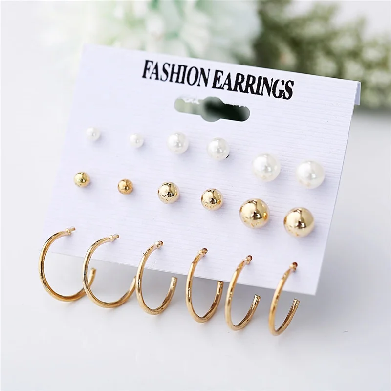 

5485 Gold Plated Fashion Huggies Earring for Women Earring Jewelry Set