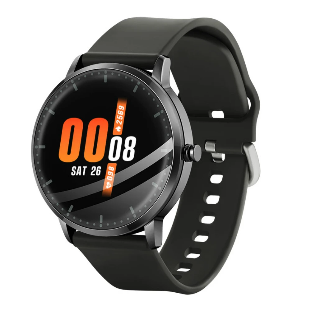 

Smart Watch T9 Thermometer Touch Round Bracelet Heart Rate Monitor Blood Pressure Temperature Band Music Control Sports Watch