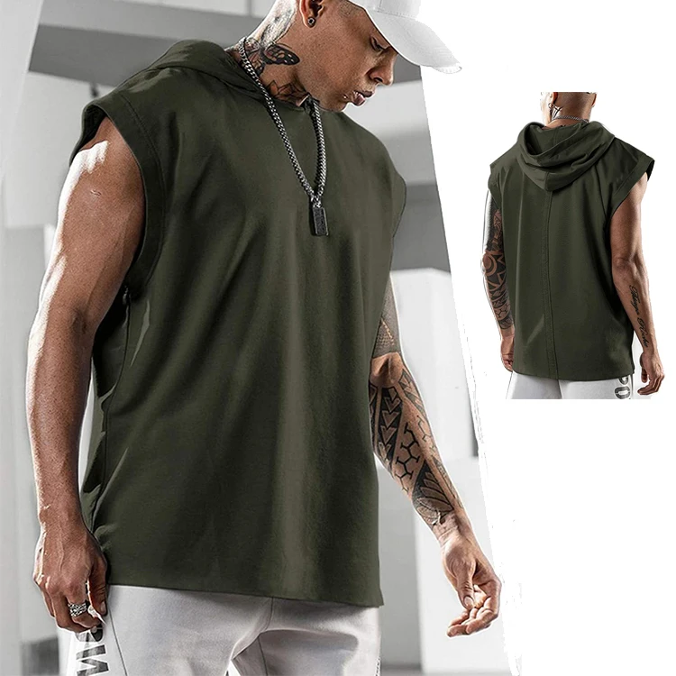 

Factory in-stock sleeveless oversized hoodies pullover sports sweatshirts plus size men's hoodies