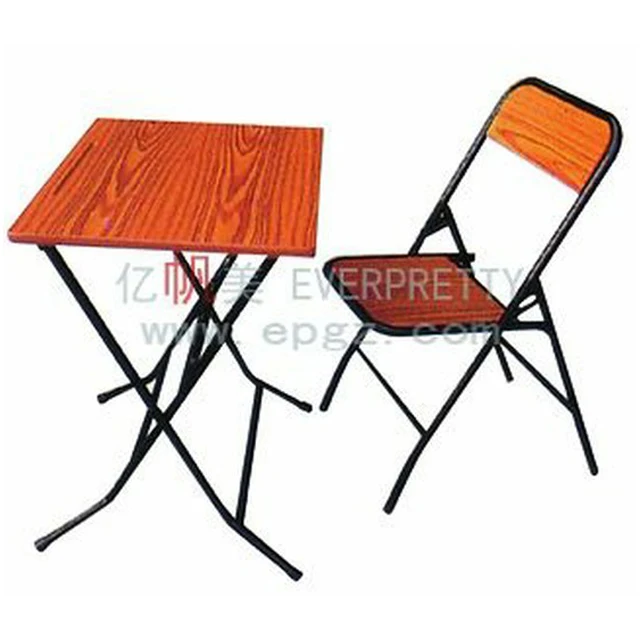 Folding Single Student Desk With Chair For School Portable Study