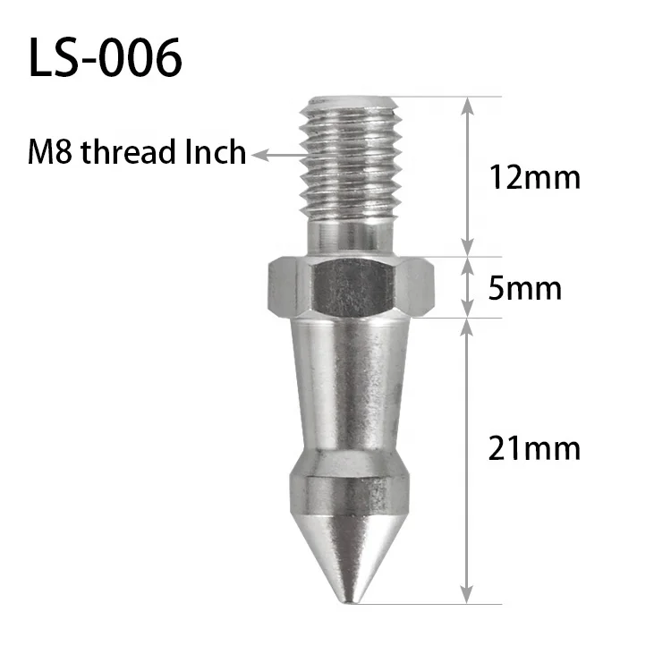 

BEXIN custom stainless steel M8 tripod foot spike replacement foot screw nails tripod ground spike for monopod tripod