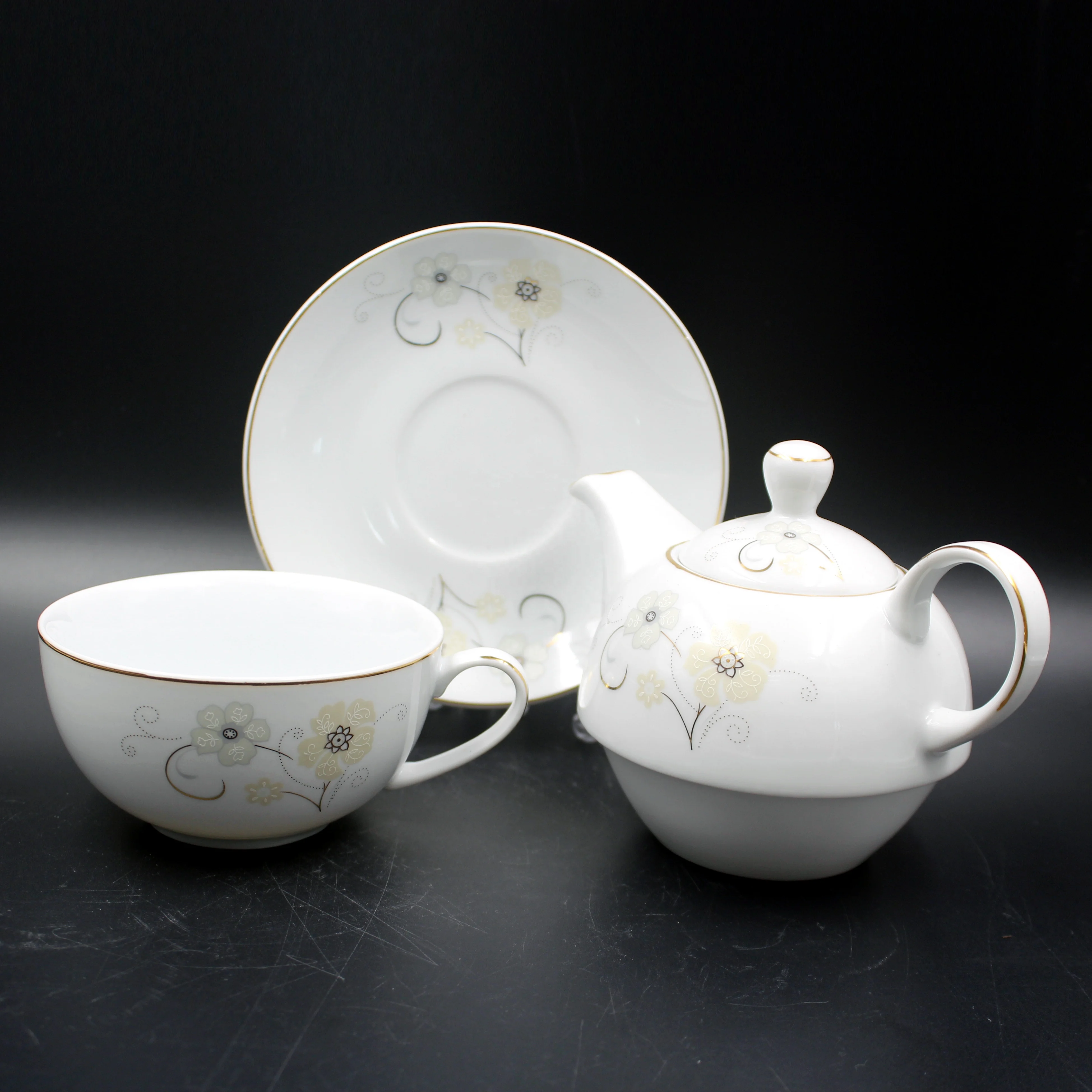 
Tea time porcelain tea set for one person 