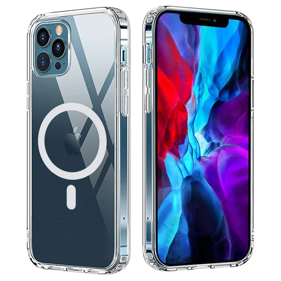 

For Iphone 12 Pro Max Cover Cell Mobile Clear Magsafe Charger Magnetic Transparent Phone Case