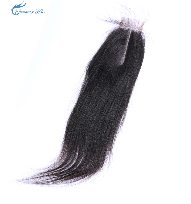 

Good Hand Feeling human hair closure for straight 2*6 middle part kim k closure Africa mama love, #1b