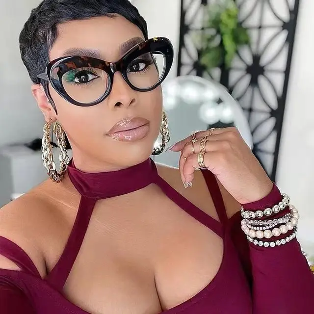 

Wholesale custom eyewear frames computer glasses original eyeglasses frames Optical luxury oversize Cat eye retro eyewear women