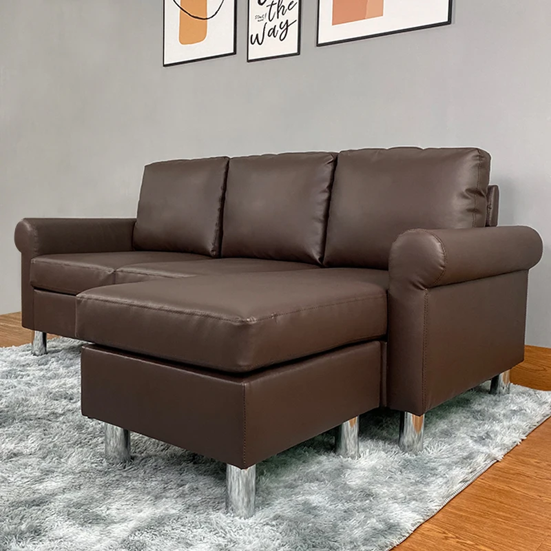 Wholesale Italian Furniture Modern L Shape Pu Living Room Corner Sofa
