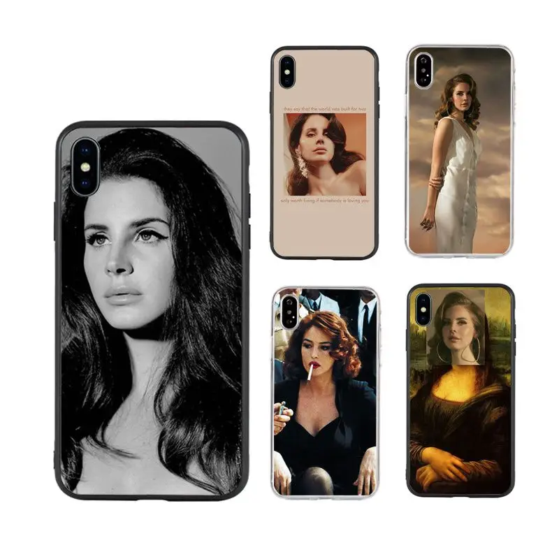 

Lana Del Rey Funny Fashion hot selling cute art Phone Case for iPhone 13 X XR Xs Max 11 11Pro 11ProMax 12 12pro luxury fundas, Black/transparent