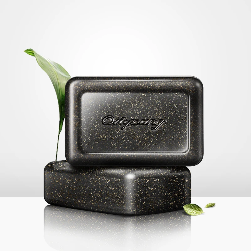 

Hot 2 In 1 Bath Body Face Oily Skin Care Beauty Handmade Black Soap, Brown