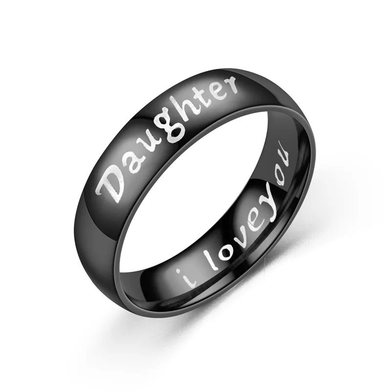 

2021 Sailing Jewelry LOVE MOM DAD SON DAUGHTER Ring Titanium Steel Mens Ring