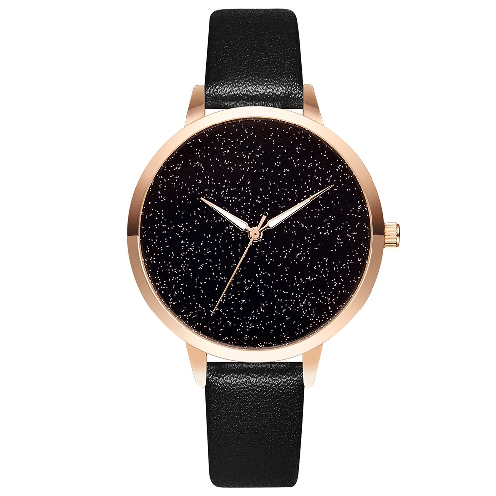 

Female Starry Sky Women Watches no logo Minimalist Leather Custom Girls Ladies Watches Reloj Mujer