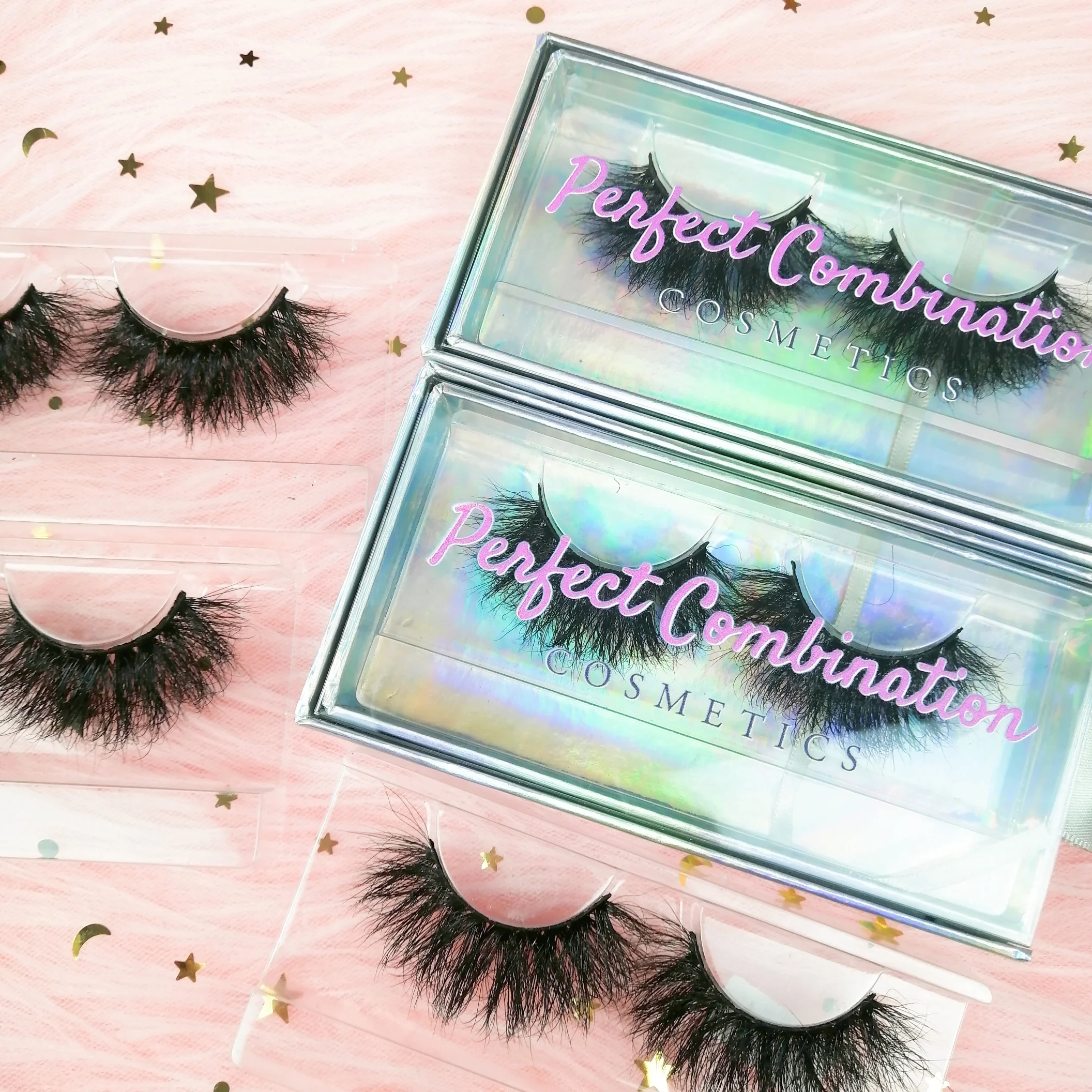 

Customized Boxes 25MM Full Strip Black Band Cruelty Free 25 MM 3D Mink Eyelash