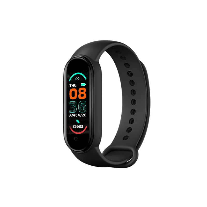 

Band 6 Global Version 2021 M6 Smart Watch Band Message Reminder Sleep Fitness Tracker pk M5 M4 men women sport smart bracelet, Black, blue, pink, green, red