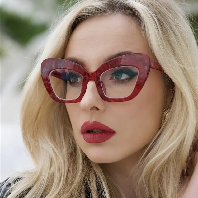 

New In Stock Anti-blue Light Big Frame Sunglasses Simple Fashion Cat Eye Frame