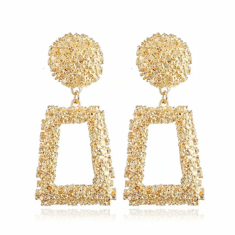 

Latest Fashion Earring European Designs New Model Geometric Hanging Earrings