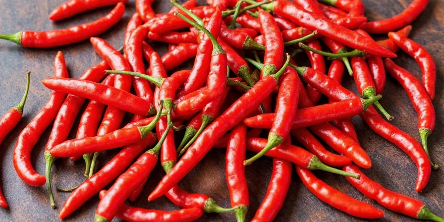 Close-up shots of different tree chili varieties