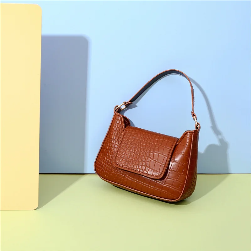 

2021 BEST Sell Alligator Women Underarm Bag Shoulder Armpit Bags Ladies Hand Bag Leather Girls Purses, As picture