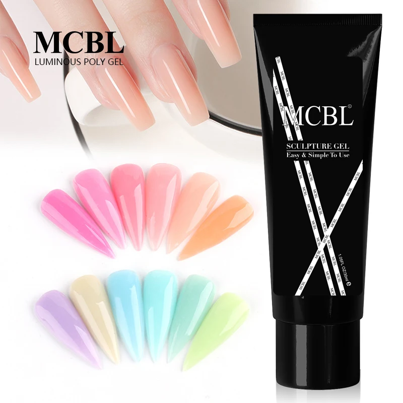 

New Arrival OEM Logo Luminous Poly Extension Gel Nail Kit UV Acrylic Poly Hard Gel