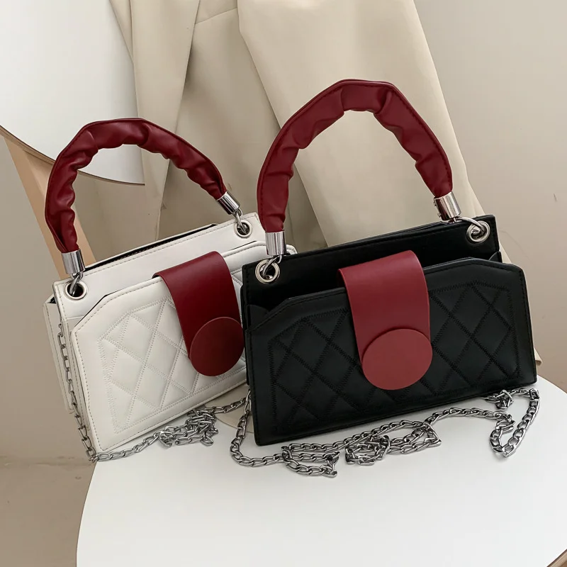 

Lingge chain crossbody bags women handbags ladies fashion handbags for women purses 2021 handbags, 6 colors