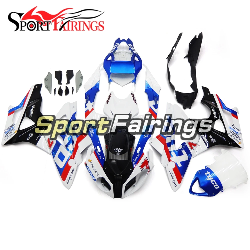 

Blue White tyco ABS Fairing Kit for BMW S1000RR 2009 2010 2011 2012 2013 2014 09-14 ABS Injection Bodywork Kit, As pictures shown