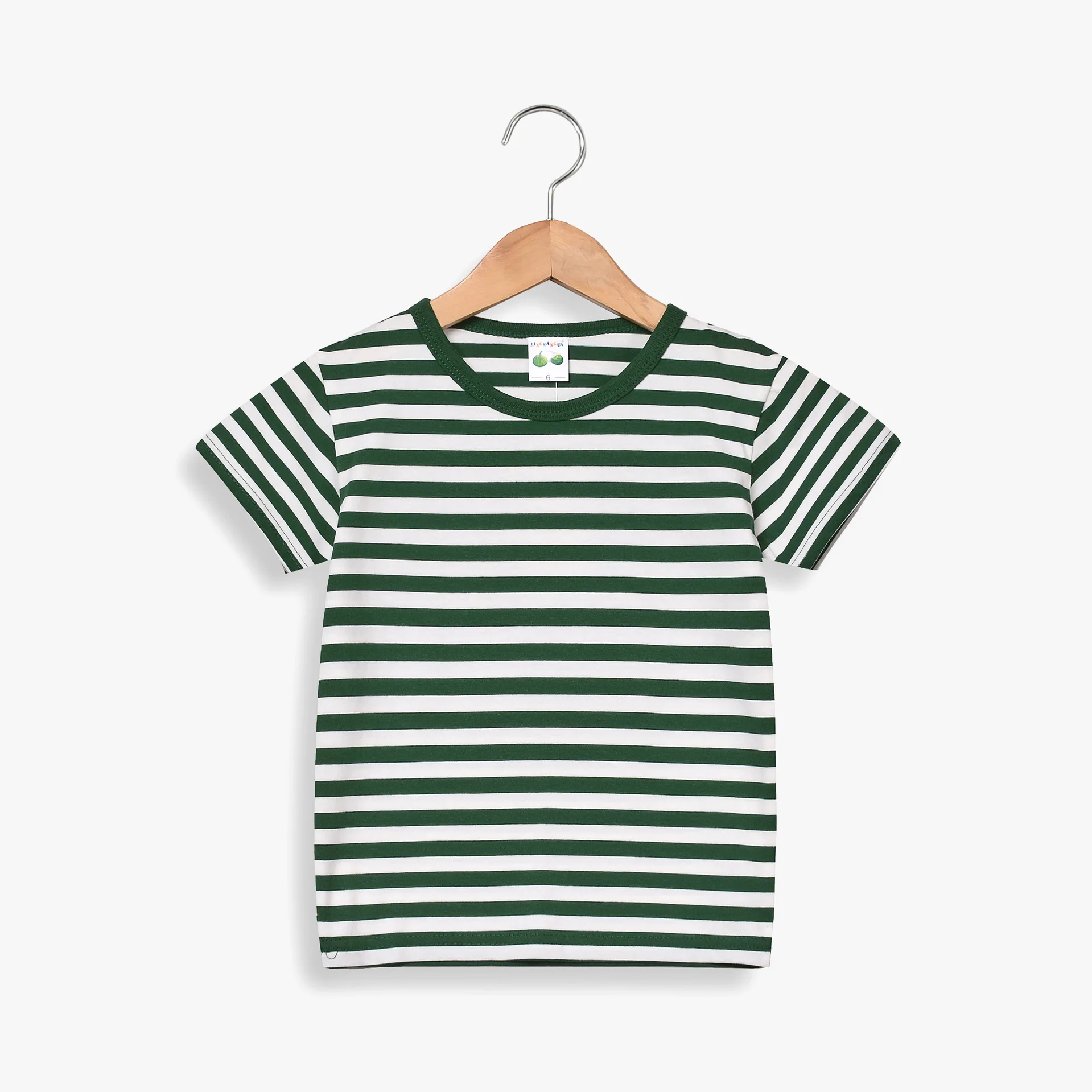 

W-S235A 160 Grams Breathable O-neck Striped Cotton Kids Tshirt Short sleeve children t shirt 100% cotton boys shirt, 5 colors