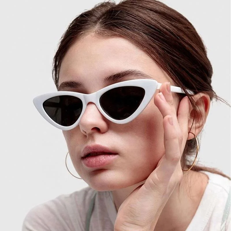 

2022 New Fashion Cute Sexy Ladies Vintage Brand Design Small Women UV400 Cat Eye Sun Glasses Sunglasses
