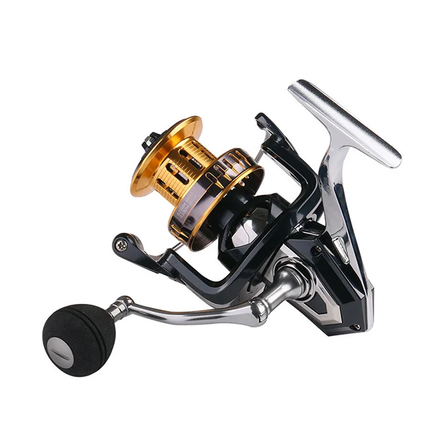 

Wholesale Hot Selling at Indonesia US Fishing Reel 4.6:1 Gear ratio saltwater Fishing Reels, Black+gold