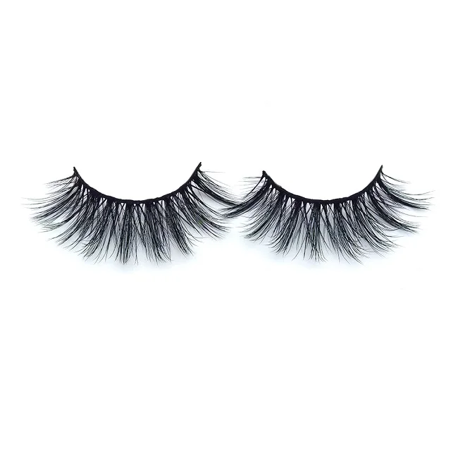 

Strips Vendor Faux Mink Cute Packaging Beauty Clear Band Natural Fluffy Synthetic Mink Eyelash