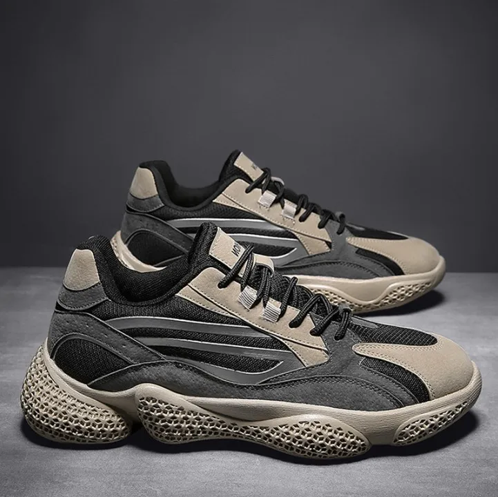 

Wholesale Custom OEM Breathable Professional Fashion Men Running Sneakers Sports Shoe, White/black/yellow