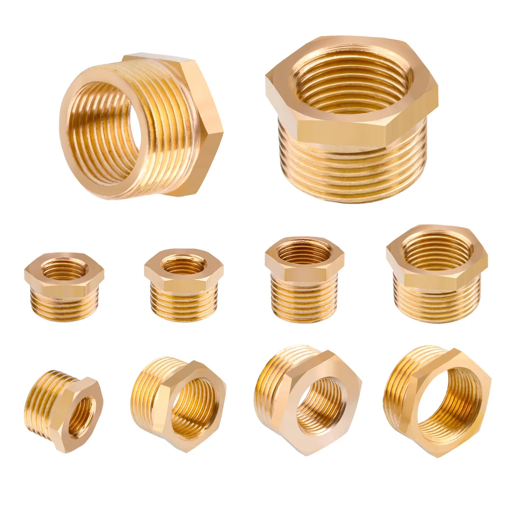 

Brass Hose Fitting Hex Reducer Bushing M/F 1/8" 1/4" 3/8" 1/2" 3/4" BSP Male to Female change Coupler Connector Adapter