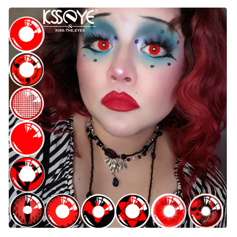 

KSSEYE Fancy Look Contact Lenses Halloween Coloured Hollywood Luxury Color Lenses Crazy Color Contact Lens