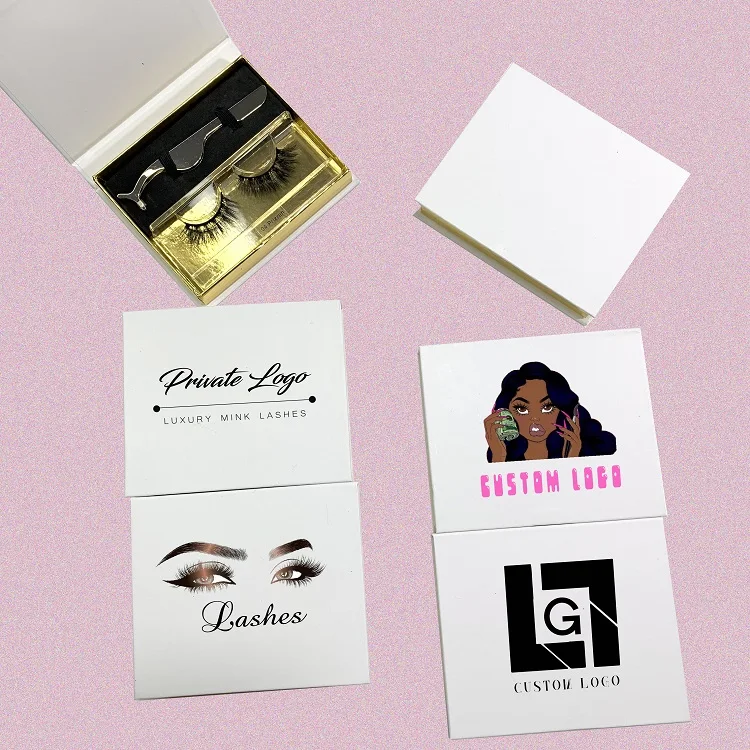 

Wholesale Lash Packs Custom Logo Lashbox Kit Soft Siberian Strip Mink Lashes in Lashpackaging box