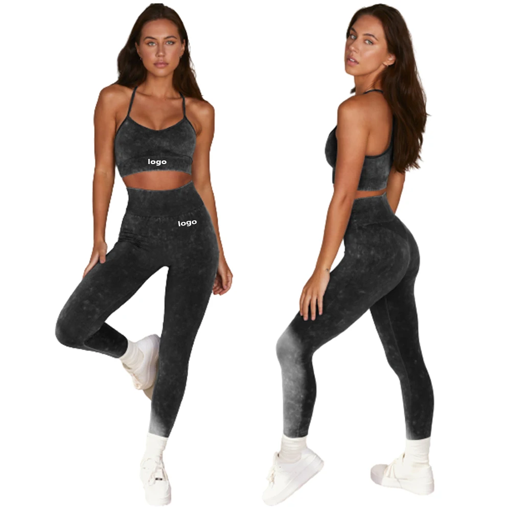 

Wholesale Fitness Clothing Shape-Enhancing Compression Tights Seamless Yoga Set, As picture