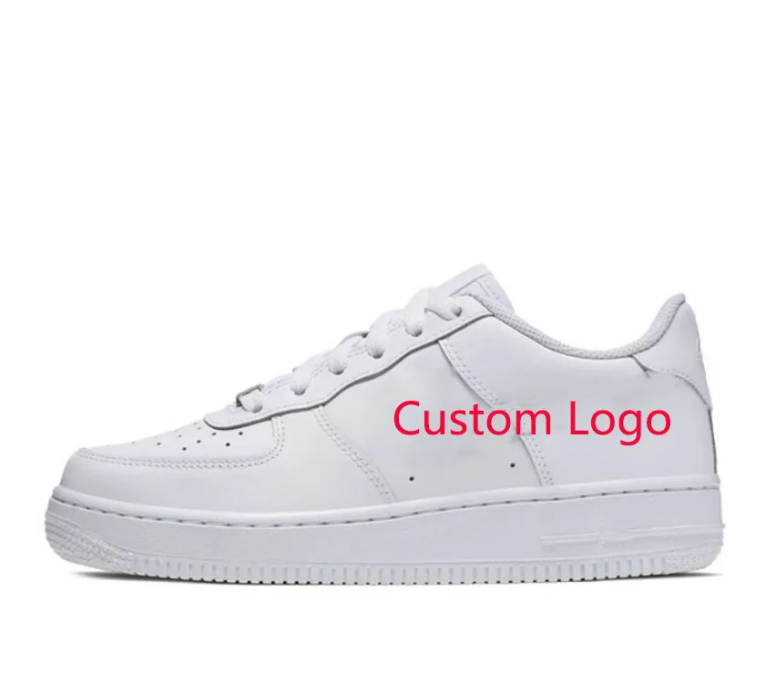

Men's and Women's Shoes Solid Color Low-Top Sneakers Sports Casual Trend White Shoes Air Brand Force 1 Wild Couple Trendy Shoes