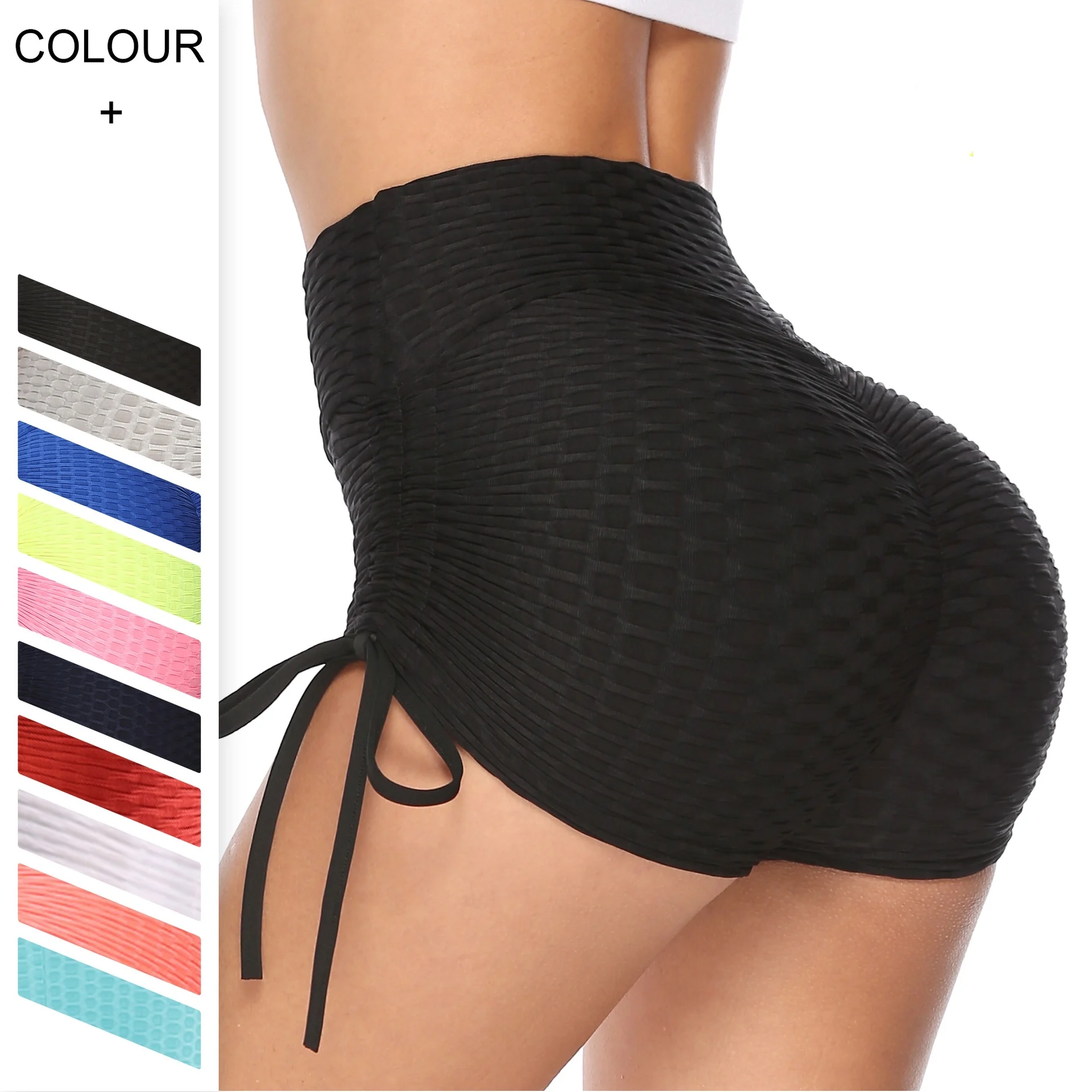 

Tik Tok Hot Selling Stacked Leggings Compression Fitness Leggings With Drawstring Custom Logo Sports Fitness Clothes For Women