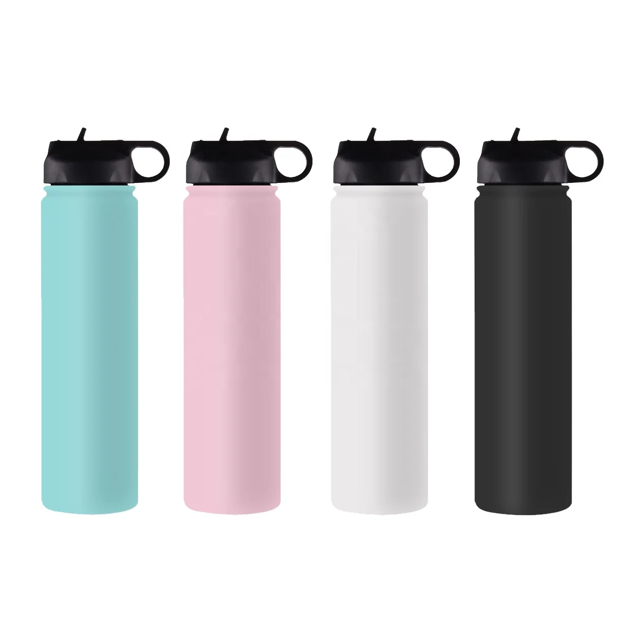 

High Quality Double Wall Stainless Steel 24oz Thermos Vacuum Flask Sport Water Bottles, White, black, pink, mint green or customized