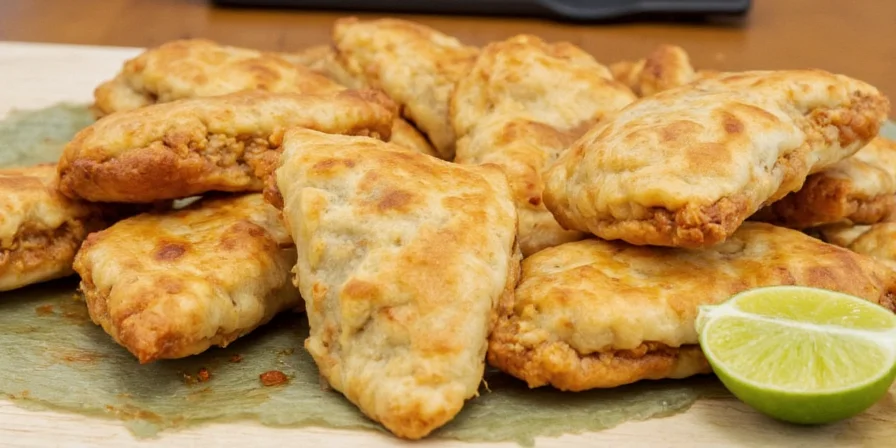 Empanadas from around the world arranged on a platter