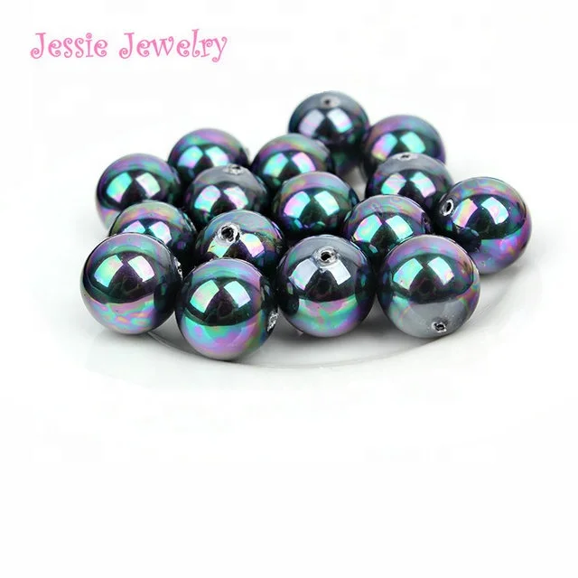 

Shell pearls wholesale multi color diy jewelry pearls though hole and half drilled pearls, Multi colors