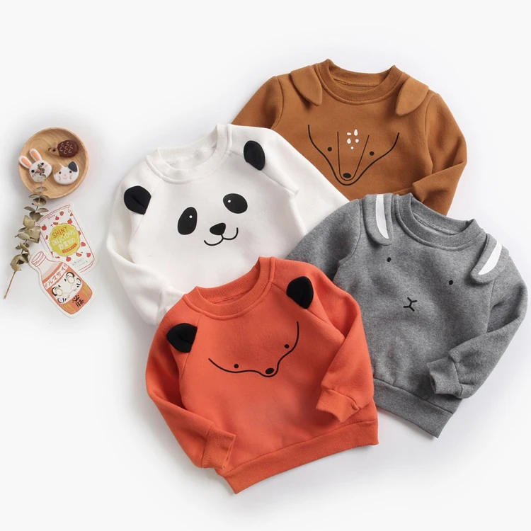 
Winter thick animal pattern fleece sweatshirt baby cute tops outdoor outfit  (60810297149)