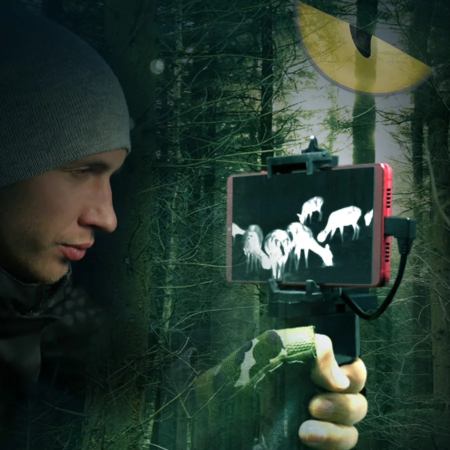 

Long distance usb thermal camera hunting night vision monocular, Black