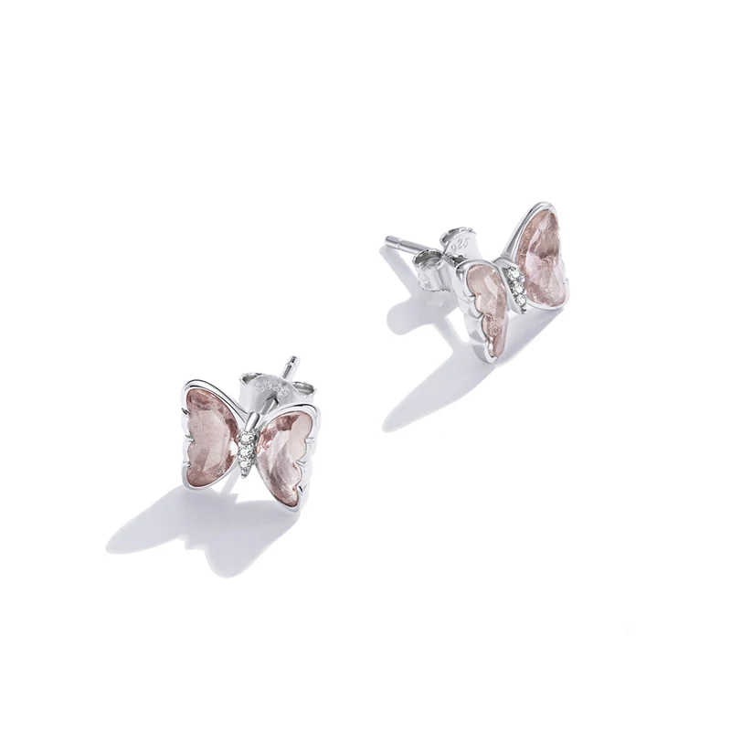 

Fashion Butterfly 925 Sterling Silver Jewelry Ear Cuff Ear Stud Earrings Silver For Girlfriend